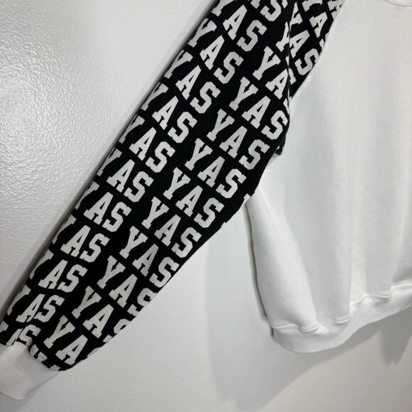 Wildfox x Broad City Sweatshirt Pullover M Yas Black White Color Block Crew - Picture 4 of 10